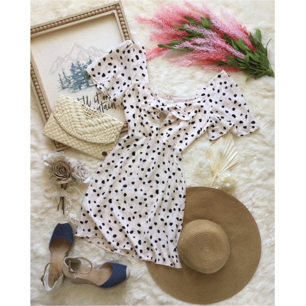 Lush Pale Pink & Polka Dots Sundress Vintage Style Cottagecore Western Sz S